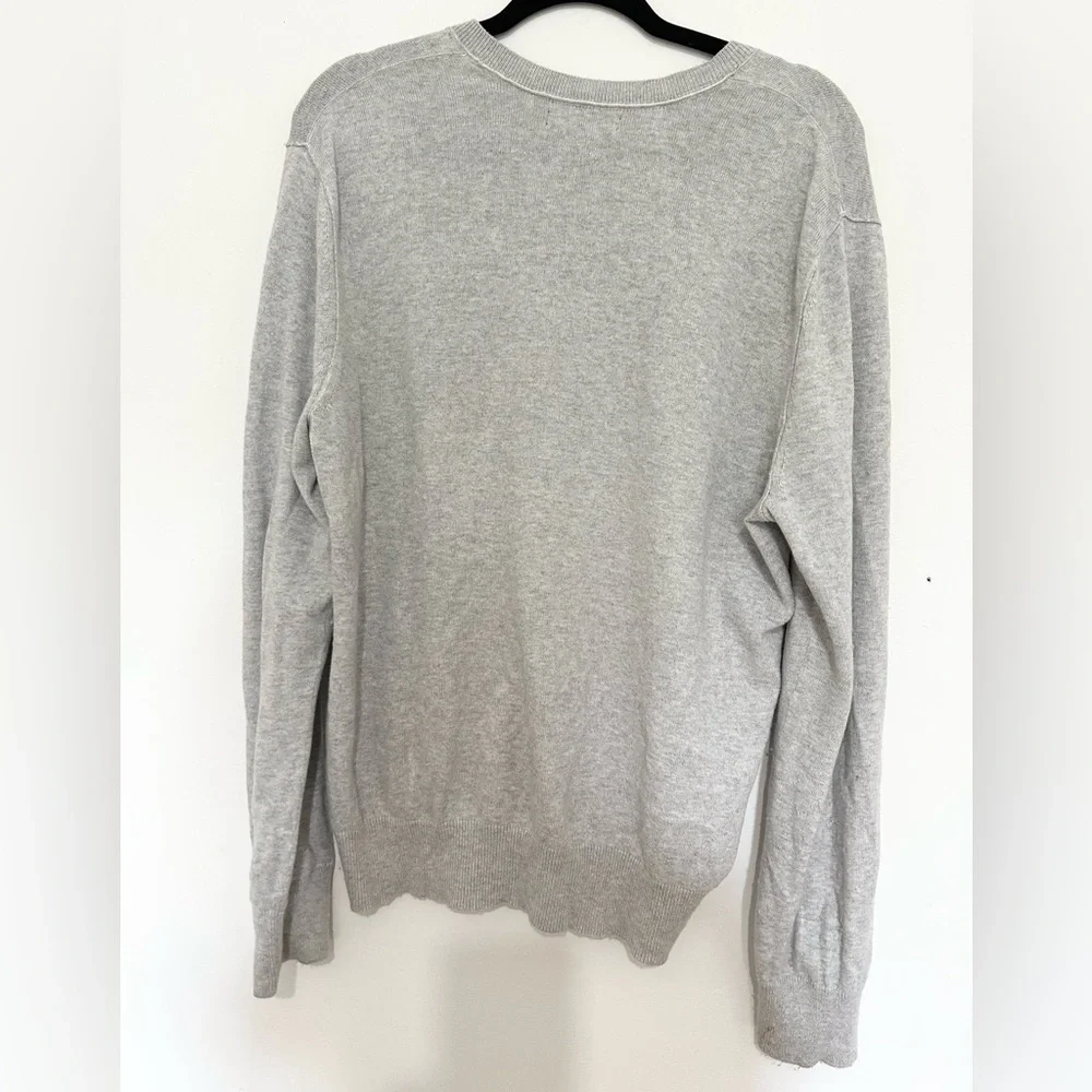 Banana Republic cotton cashmere crewneck knit sweater size medium gray